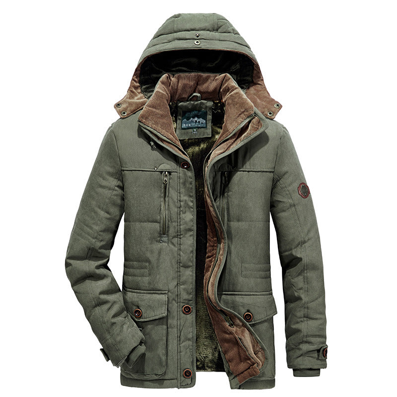 Casual Men's Thicken Warm Winter Overcoat