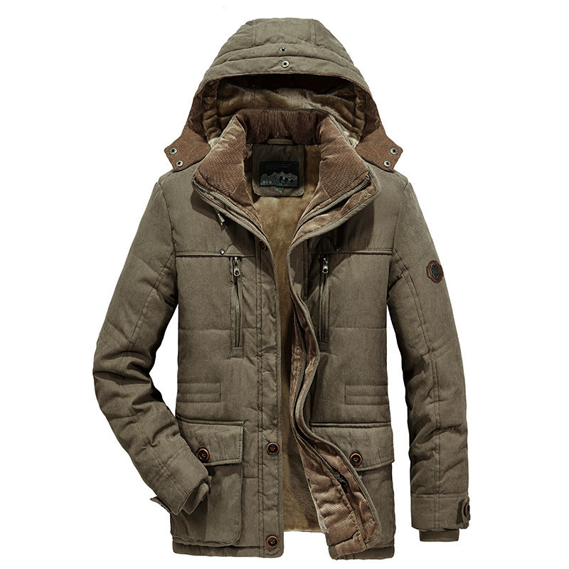 Casual Men's Thicken Warm Winter Overcoat