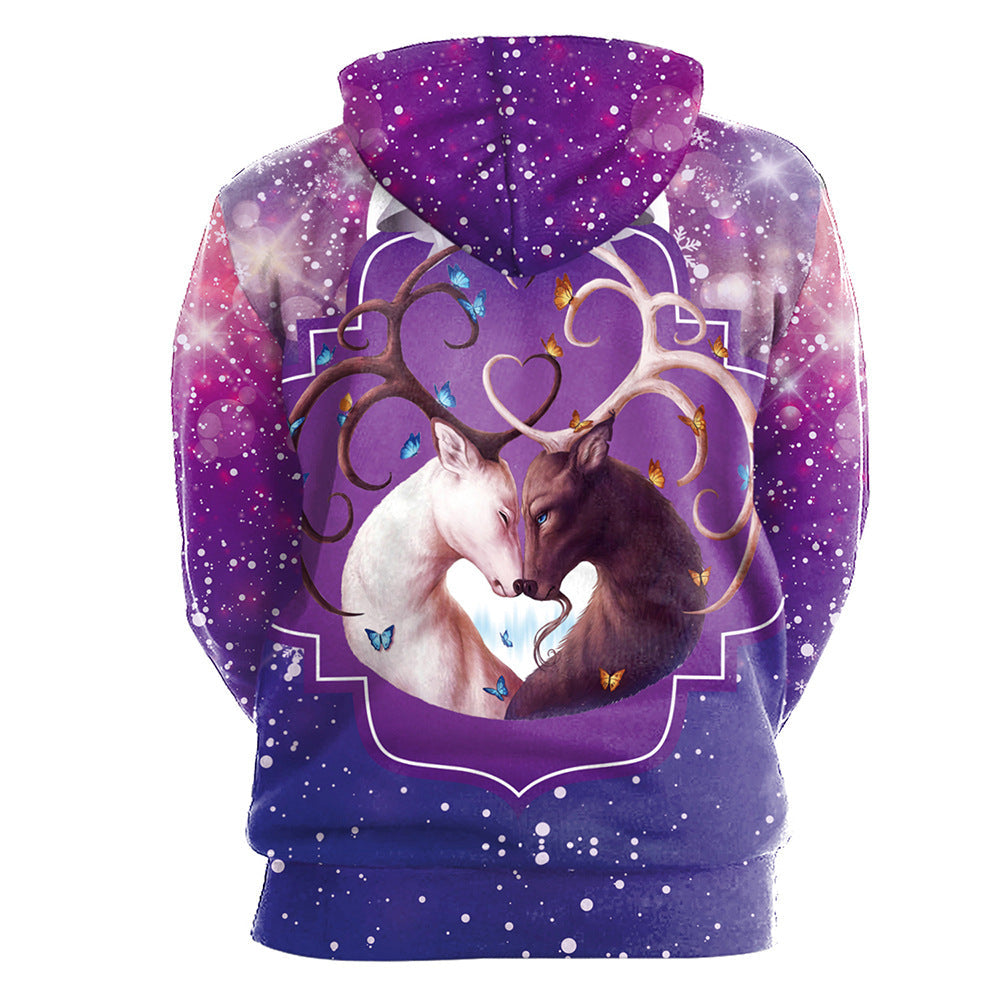 Water Colored Unicorn Design Women Hoodies