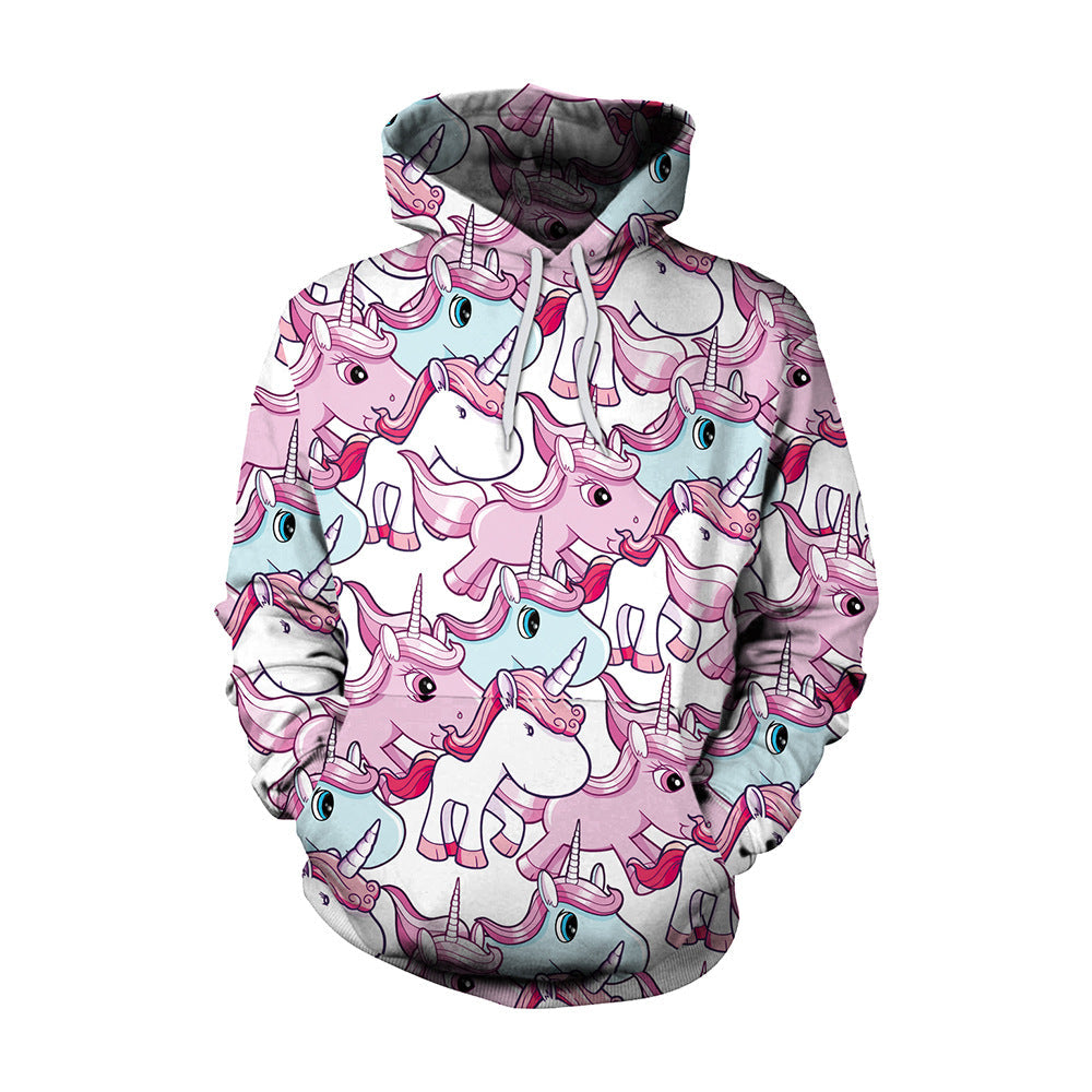 Water Colored Unicorn Design Women Hoodies