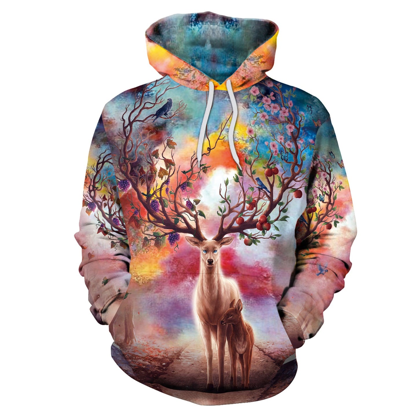 Water Colored Unicorn Design Women Hoodies