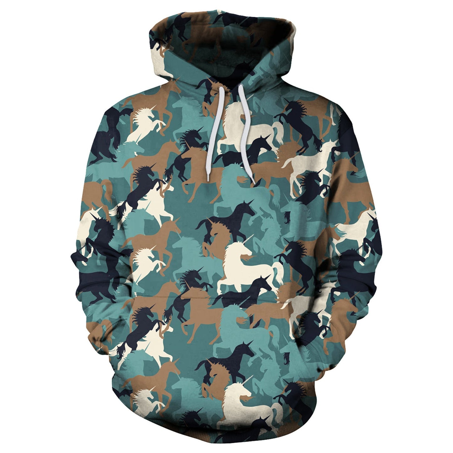 Water Colored Unicorn Design Women Hoodies