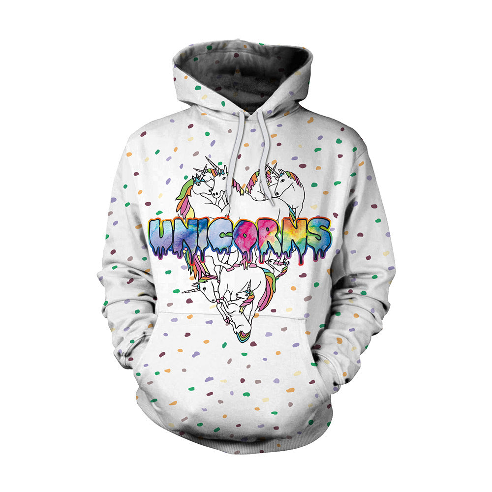 Water Colored Unicorn Design Women Hoodies