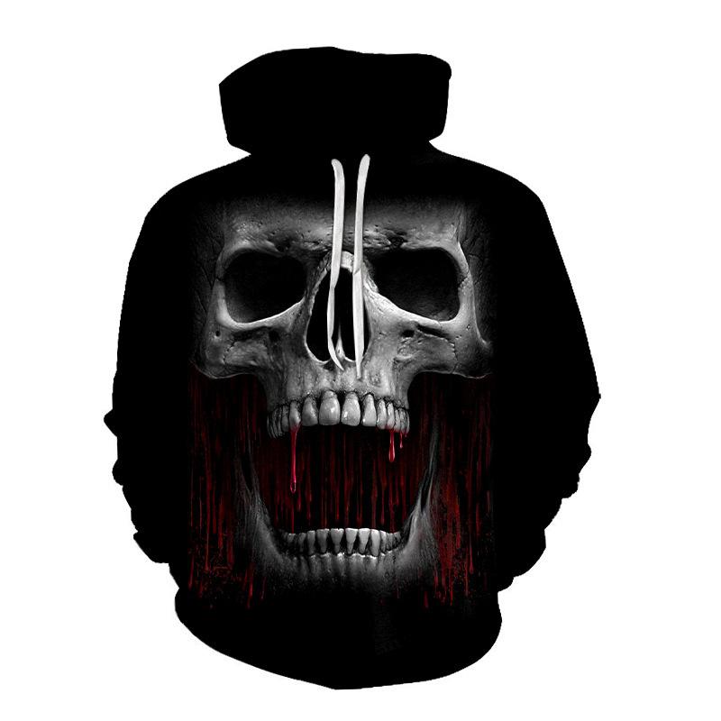 Plus Sizes 3D Print Halloween Fall Pullover Hoodies-STYLEGOING