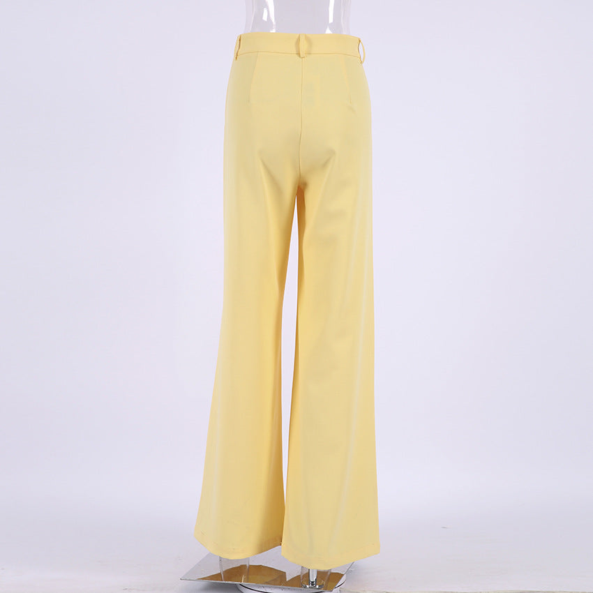 Casual High Waist Wide Legs Long Pants for Women