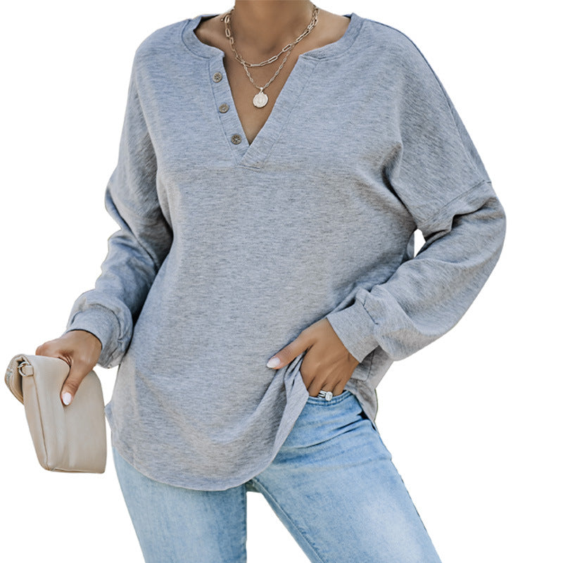 Casual Long Sleeves Women T Shirts