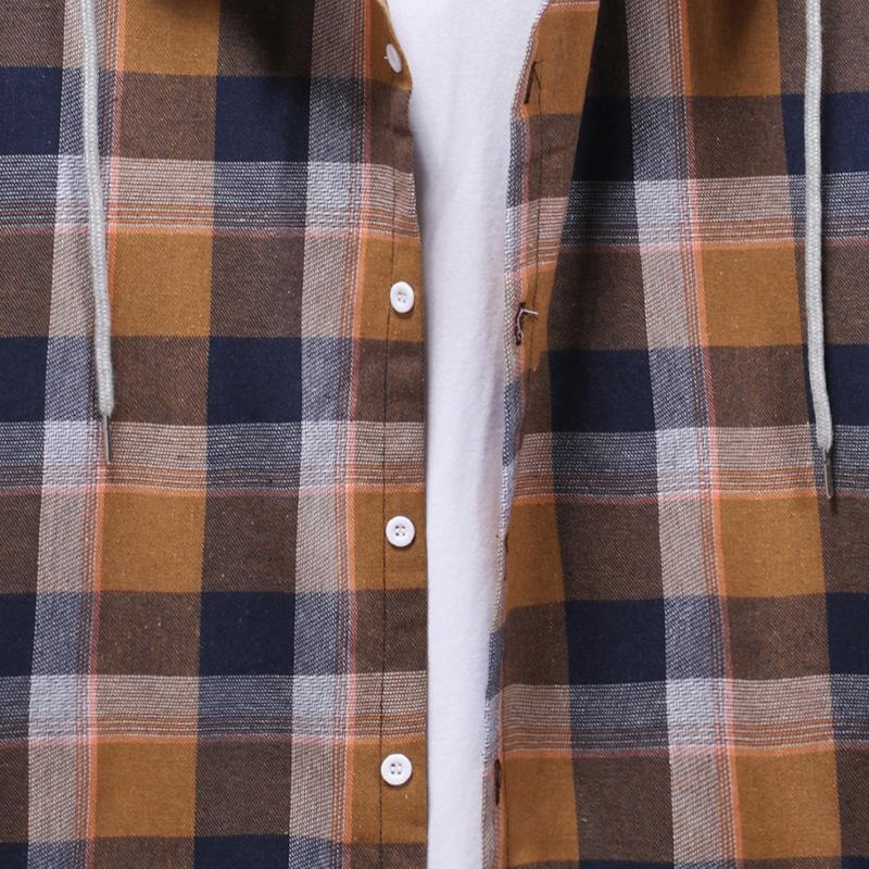 Casual Plaid Fall Men Long Sleeves Shirts