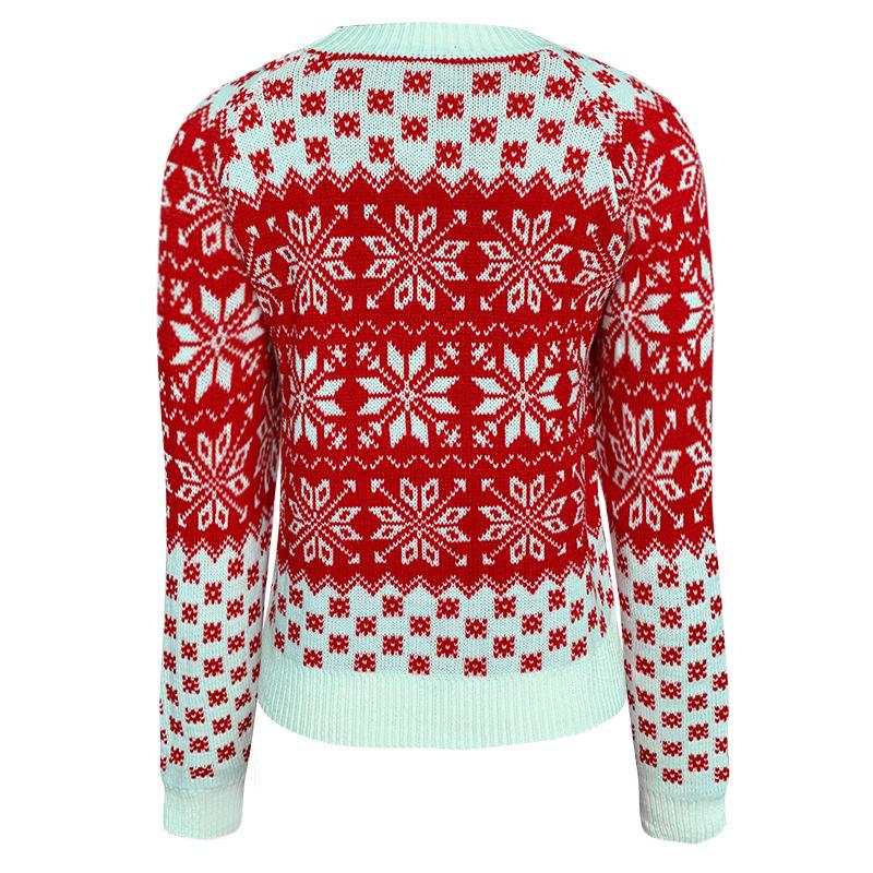 Casual Women Christmas Snowflake Knitting Sweaters