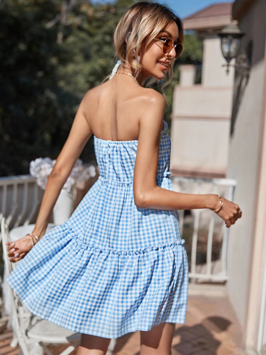 Casual Summer Daily Strapless Mini Dresses