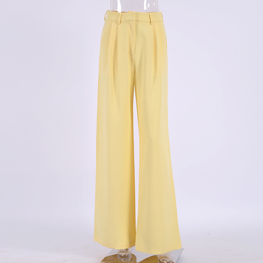 Casual High Waist Wide Legs Long Pants for Women