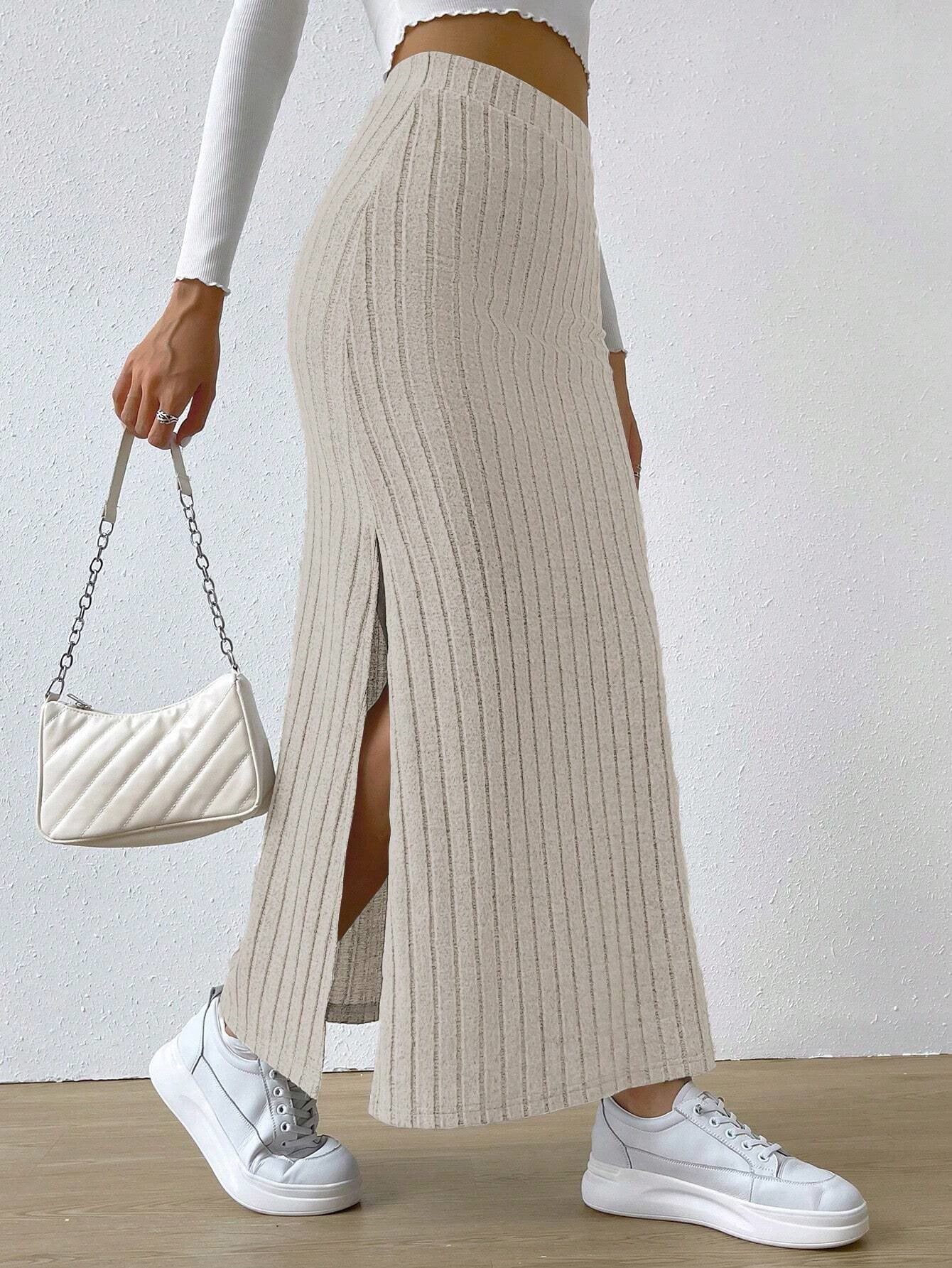 Sexy High Waist Knitted Long Skirts