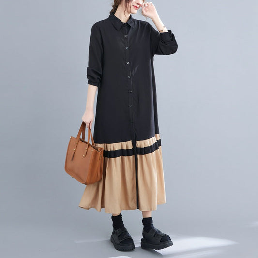 Plus Sizes Long Cozy Shirt Dresses for Women-Dresses-JEWELRYSHEOWN