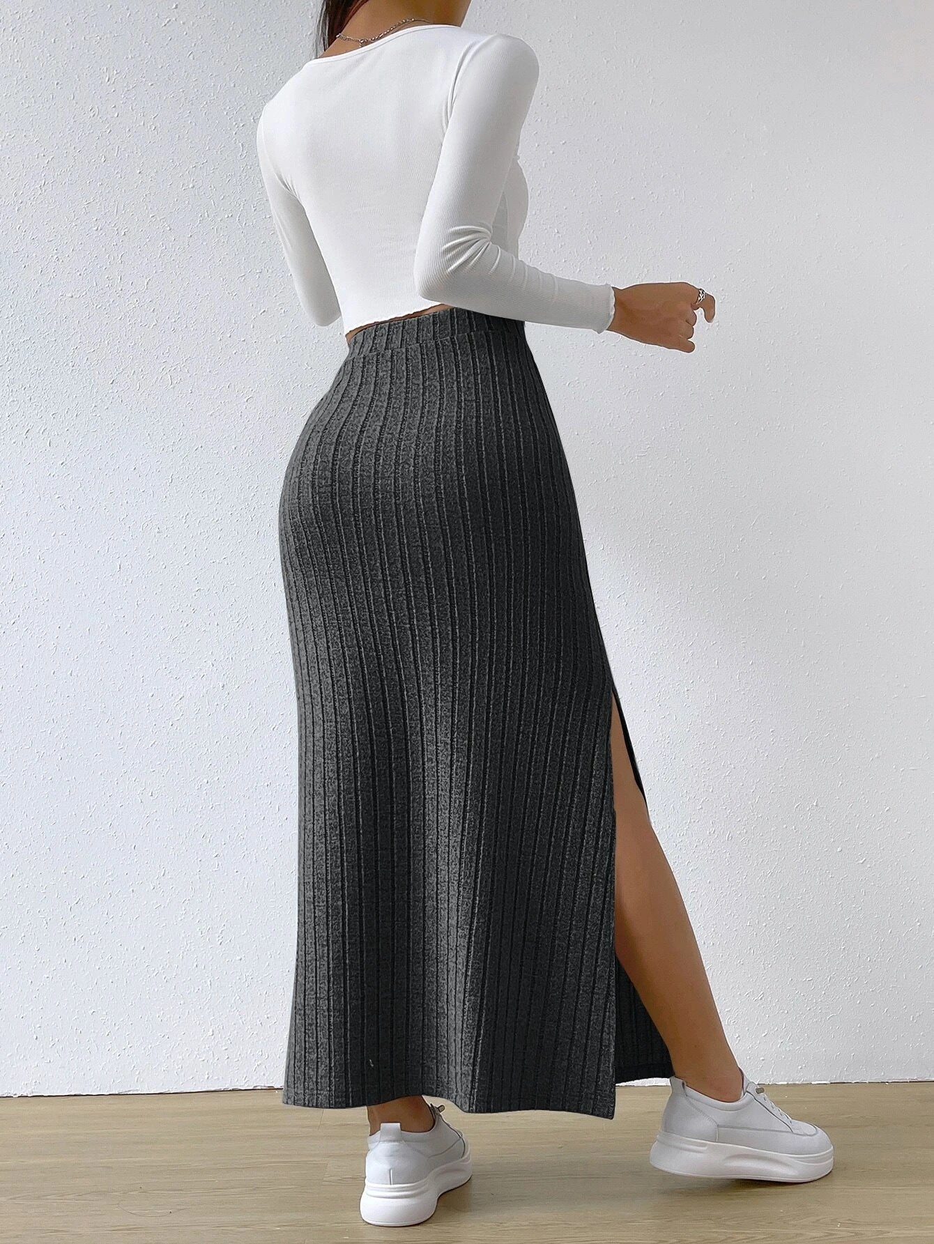 Sexy High Waist Knitted Long Skirts