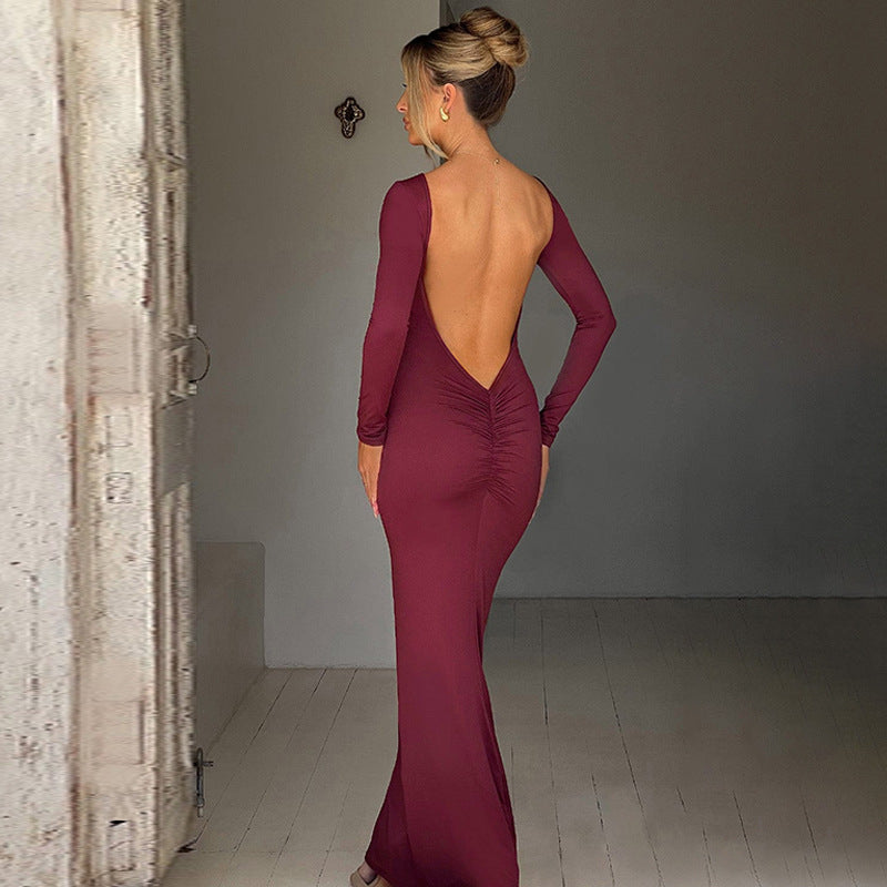 Fashion Backless Long Sheath Dresses