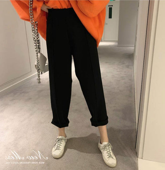 Casual High Waist Winter Knitted Haren Wide Legs Pants