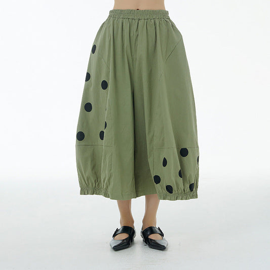 Designed Summer Plus Sizes Wide Legs Pants